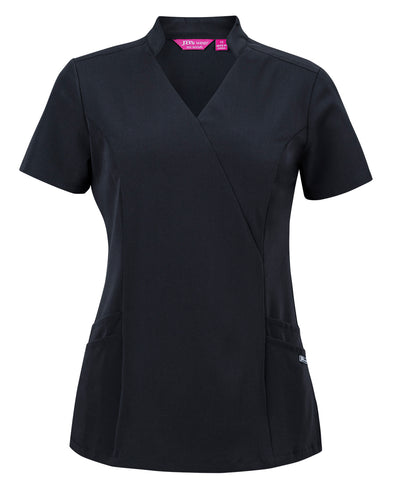 JB's LADIES NU MANDARIN COLLAR SCRUB TOP - 4SMT1