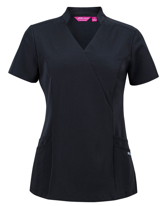 JB's LADIES NU MANDARIN COLLAR SCRUB TOP - 4SMT1