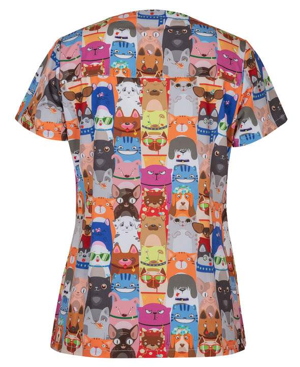 JB's LADIES SCRUB TOP PRINTED - 4STP1