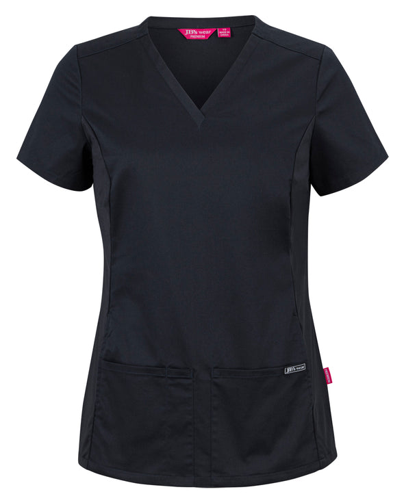 JB's  LADIES PREMIUM STRETCH PANEL SCRUB TOP - 4SUT1