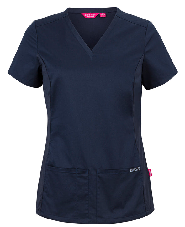 JB's  LADIES PREMIUM STRETCH PANEL SCRUB TOP - 4SUT1