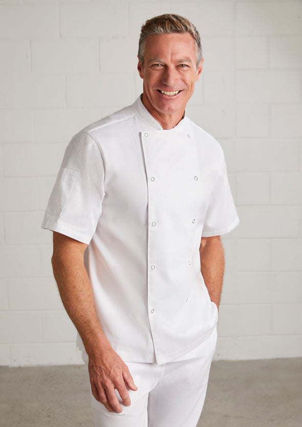 Biz Collection Men's Short Sleeve Zest Chef Jacket - CH232MS