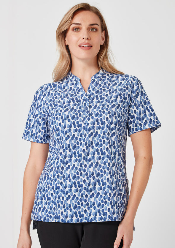 Biz Care Womens Florence Stardust Print Tunic - CS450LS