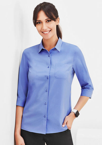 Womens Florence Plain 3/4 Sleeve Shirt