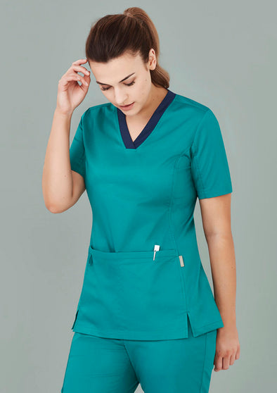 Womens Riley Stretch Scrub Top