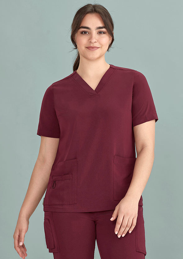 Biz Care Womens Easy Fit V-Neck Scrub Top - CST941LS