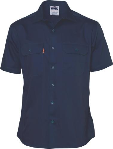 DNC 3201 Cotton Drill Short Sleeve Work Shirt