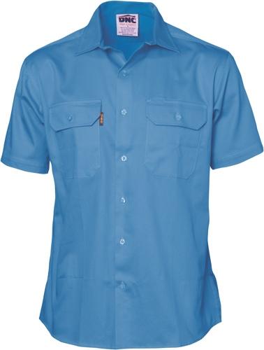 DNC 3201 Cotton Drill Short Sleeve Work Shirt