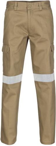 DNC 3319 Cotton Drill Cargo Pants With 3M Reflective Tape