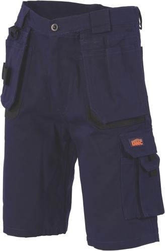 DNC 3336 duck weave mid weight cargo tradies shorts