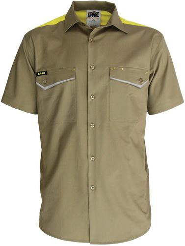 DNC 3581  ripstop tradies short sleeve shirt