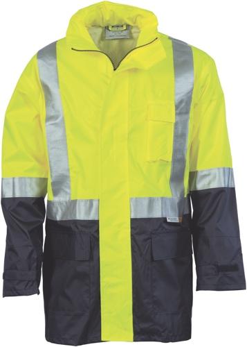 DNC 3879  HiVis Two Tone Light weight Rain Jacket with Tape