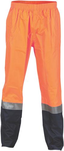 DNC 3880  HiVis Two Tone Light weight Rain Pants with Tape