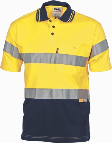 DNC 3915 cool breeze cotton jersey polo with under arm vents and tape