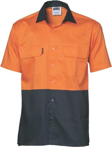 DNC 3937 hi vis lightweight cotton cool breeze  short sleeve shirt