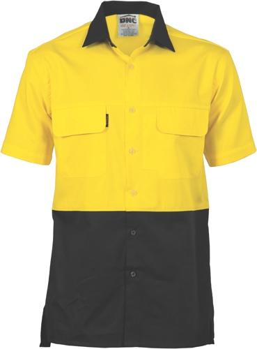 DNC 3937 hi vis lightweight cotton cool breeze  short sleeve shirt