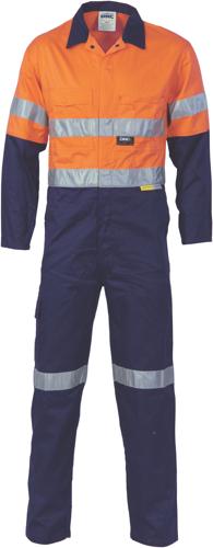 DNC 3955 HiVis Cool-Breeze two tone LightWeight Cotton Coverall with Tape