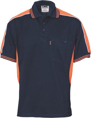 DNC 5214 poly cotton panel polo shirt