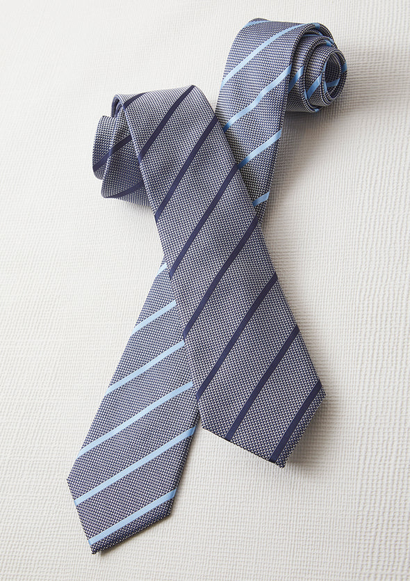 Mens Single Contrast Stripe Tie - 99102