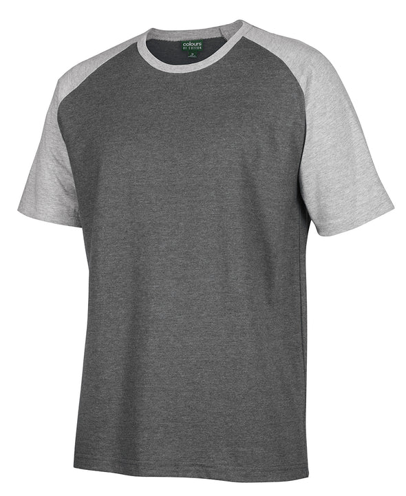 JB'S COLOURS OF COTTON  TWO TONE TEE - 1TT