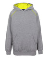 CONTRAST FLEECY HOODIE