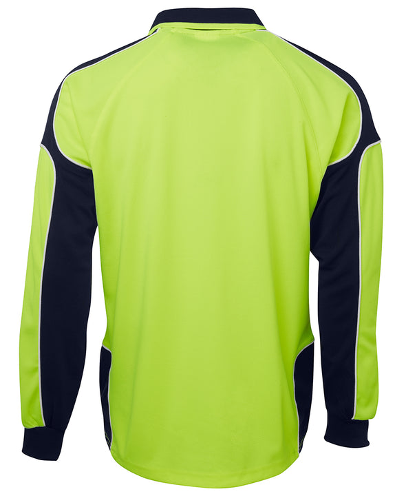 JB's HI VIS L/S ARM PANEL POLO - 6AP4L