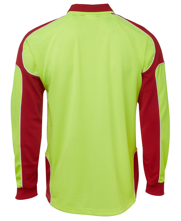JB's HI VIS L/S ARM PANEL POLO - 6AP4L