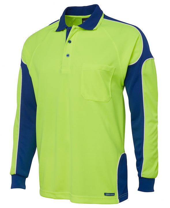 JB's HI VIS L/S ARM PANEL POLO - 6AP4L