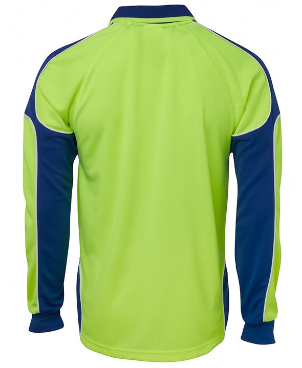JB's HI VIS L/S ARM PANEL POLO - 6AP4L