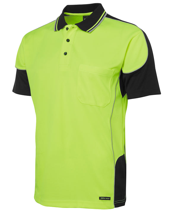 JB's HI VIS S/S CONTRAST PIPING POLO - 6HCP4