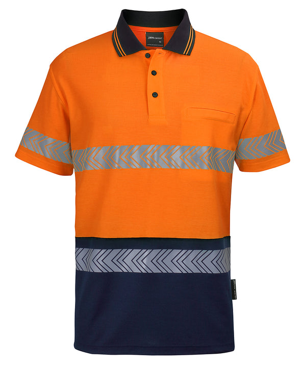 JB's HV S/S D+N C/BACK SEGMENTED TAPE POLO