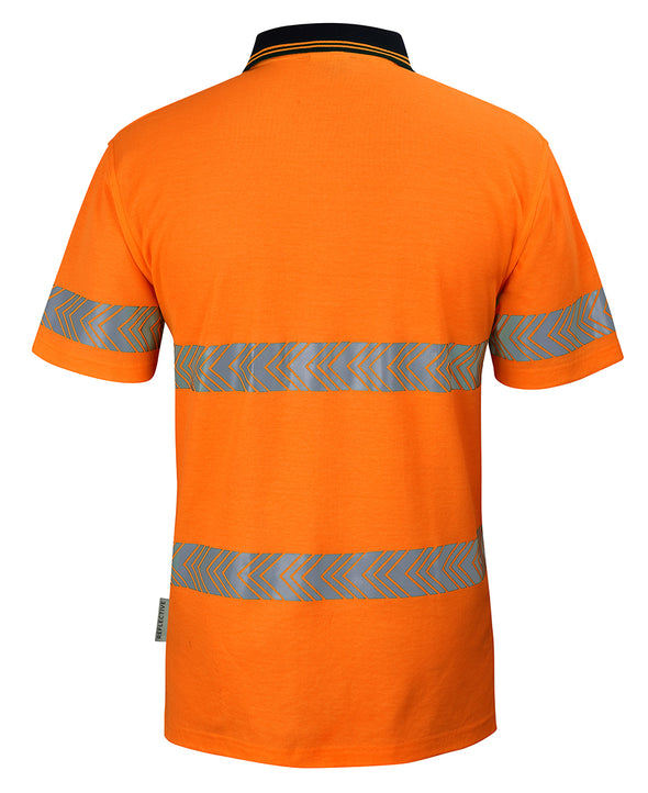 JB's HI VIS S/S D+N COTTON BACK SEGMENTED TAPE POLO - 6HMSS