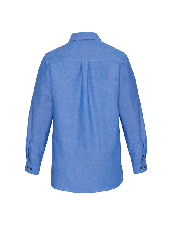 Biz Collection Ladies Wrinkle Free Chambray Long Sleeve  Shirt  - LB6201