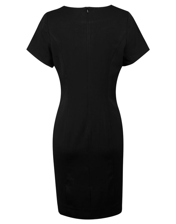 Ladies' Poly/Viscose Stretch, Short Sleeve Dress - M9282