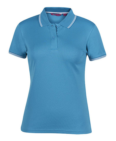 PDM  LADIES JACQUARD CONTRAST POLO