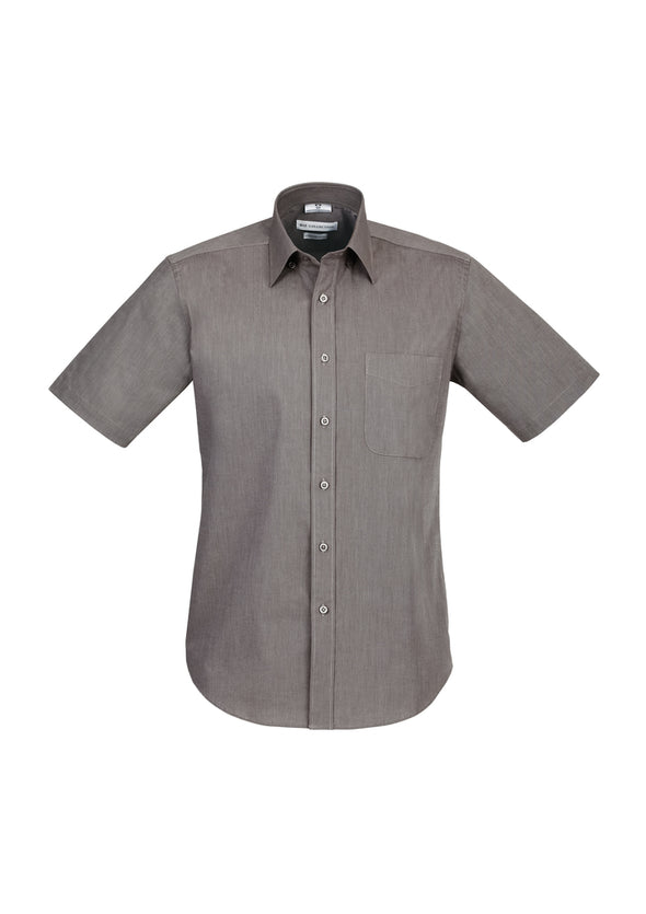Biz Collection Mens Chevron Short Sleeve Shirt  - S122MS