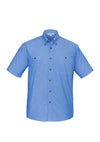 Biz Collection Mens Wrinkle Free Chambray Short Sleeve Shirt  - SH113