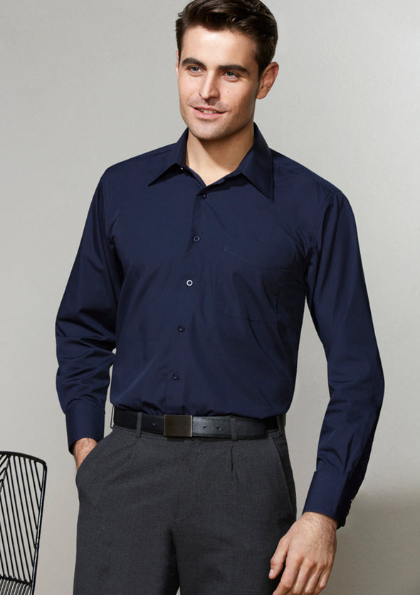 Biz Collection Mens Metro Long Sleeve Shirt  - SH714