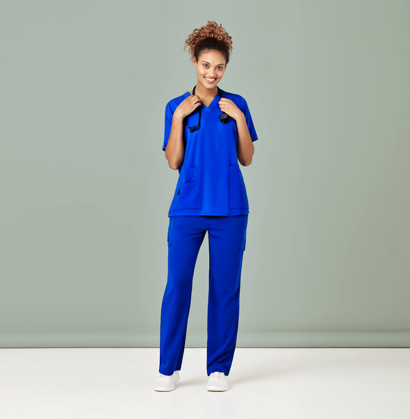 Womens Tailored Fit Round Neck Scrub Top - CST942LS