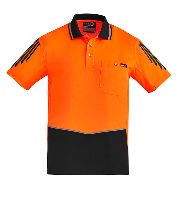 SYZMIK Mens Hi Vis Flux S/S Polo - ZH315