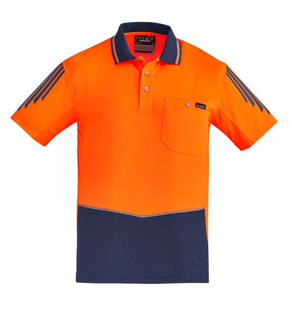 SYZMIK Mens Hi Vis Flux S/S Polo - ZH315