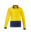 Mens Hi Vis Cotton L/S Polo - ZH430